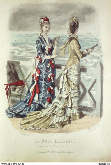 Gravure Mode illustree 1877 # 31 (Old Fashion plate)