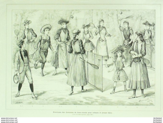 Salon de la mode (tenues de Lawn-Tennis enfants)