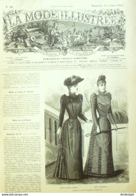 Mode illustree 1890 Lot de 11 journaux