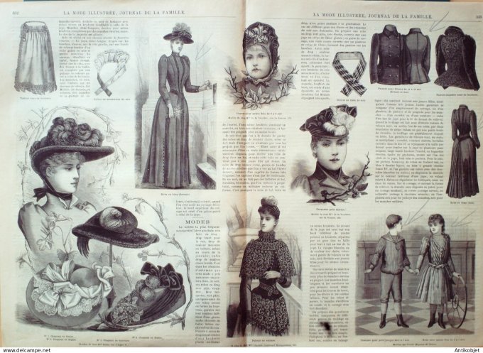 Mode illustree 1890 Lot de 11 journaux