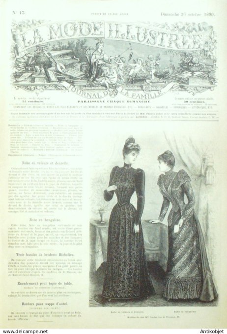 Mode illustree 1890 Lot de 11 journaux