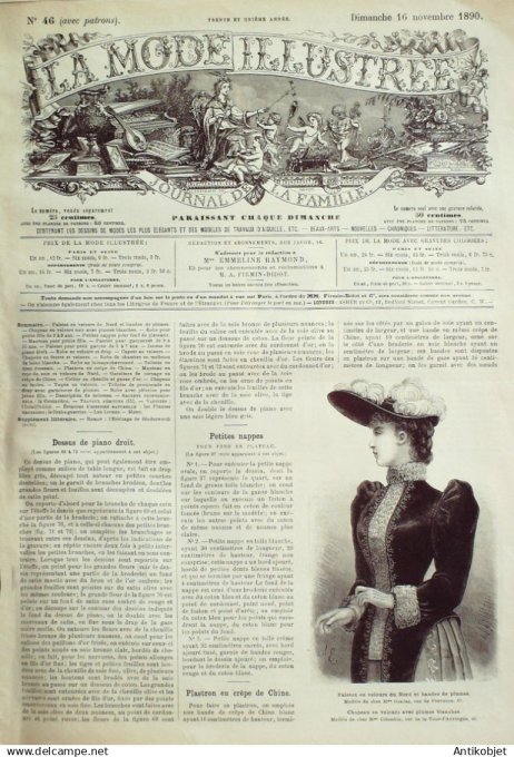 Mode illustree 1890 Lot de 11 journaux