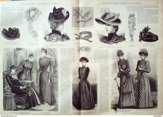 Mode illustree 1890 Lot de 11 journaux