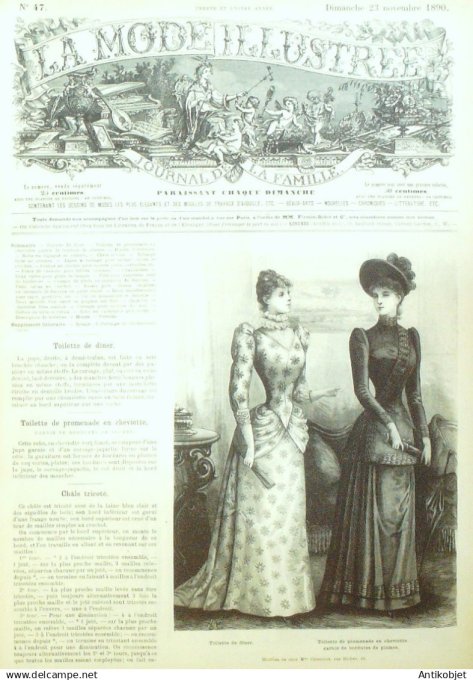 Mode illustree 1890 Lot de 11 journaux