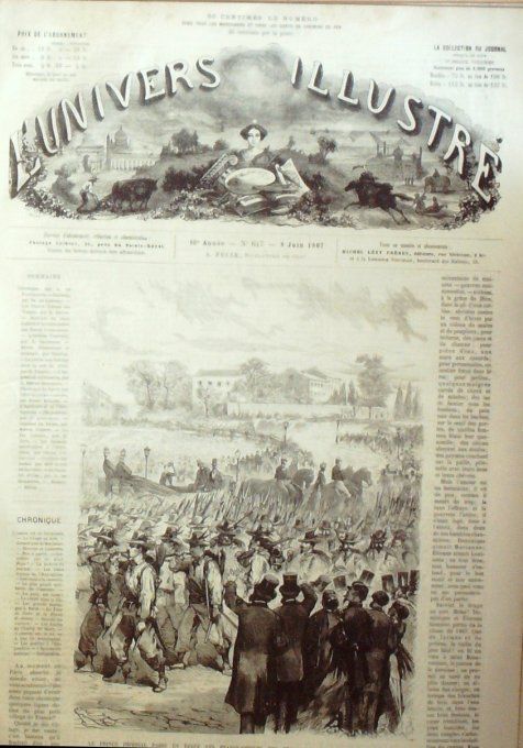 L'Univers illustré 1867 # 647 Allemagne Munster Ulm Anvers Boulogne Pré-Catalan (92) 