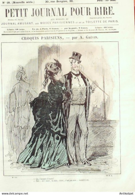 Petit journal pour Rire 1868 # 48 Scenes de moeurs Pelcoq