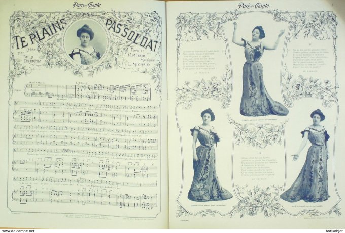 Paris qui chante 1903 n° 36 Brébion Victor Lejal Bonnaire Sinoël Gerville