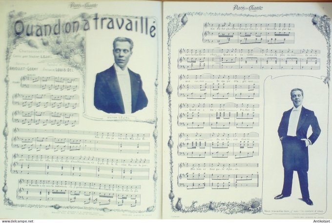 Paris qui chante 1903 n° 36 Brébion Victor Lejal Bonnaire Sinoël Gerville