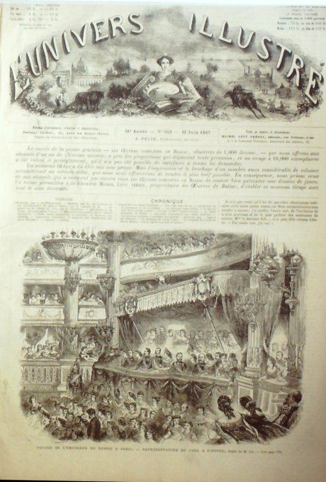 L'Univers illustré 1867 # 648 Empereur de Russie  