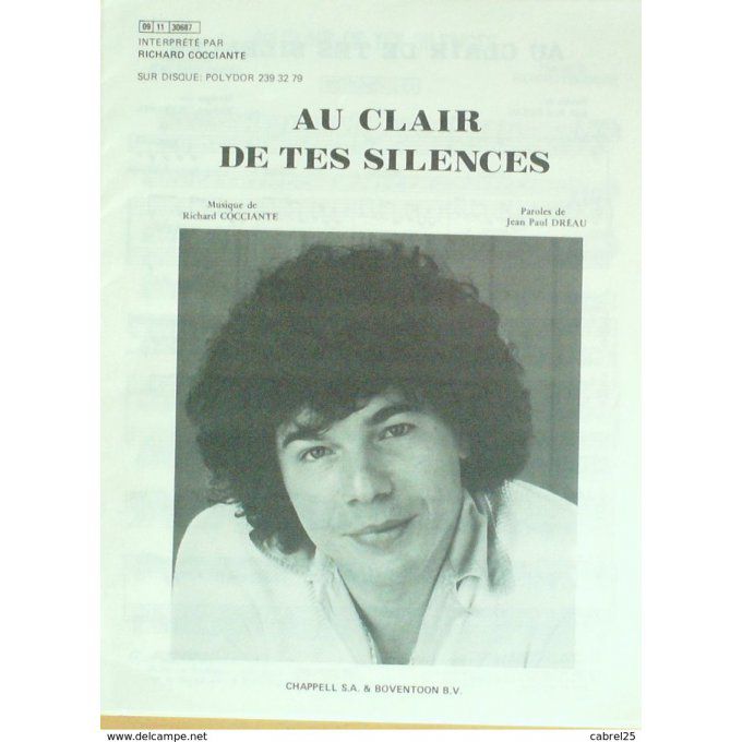 COCCIANTE-AU CLAIR de tes SILENCES-1981
