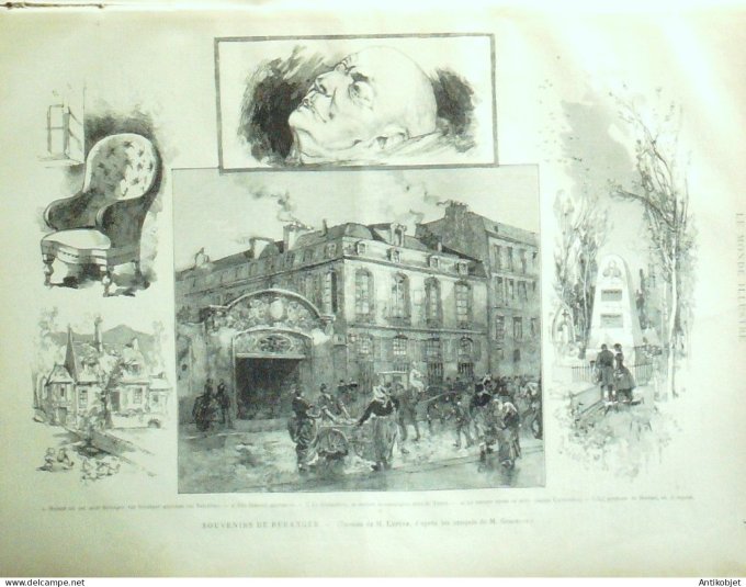 Le Monde illustré 1885 n°1477 Thonon (74) statue de Béranger Voltaire