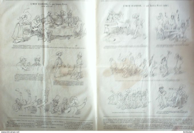 Le Journal Amusant 1874 #  908 L'Oeuf d'anesse Leonce Petit