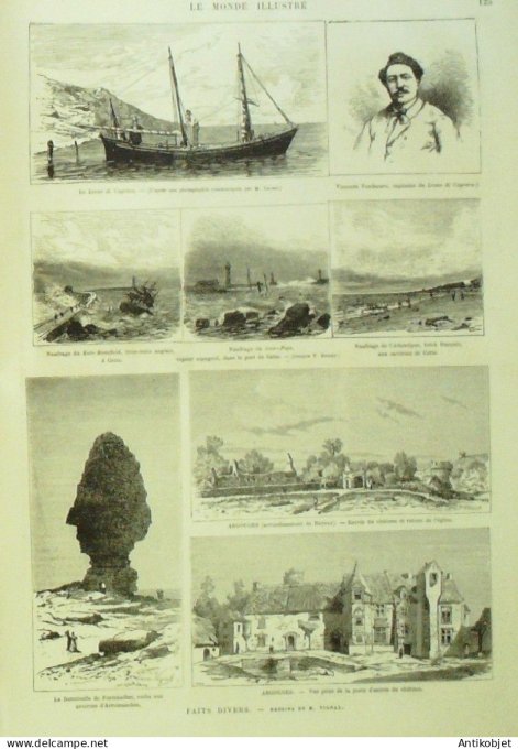 Le Monde illustré 1881 n°1247 Nice (06) Espagne Ministres Bayeux Argouges (14)