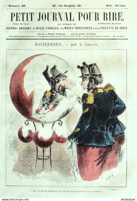 Petit journal pour Rire 1862 # 386 L'ecole du Fantassin Randon