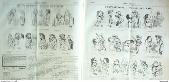 Le Journal Amusant 1884 # 1441 Au bal des artistes dramatiques par Mars