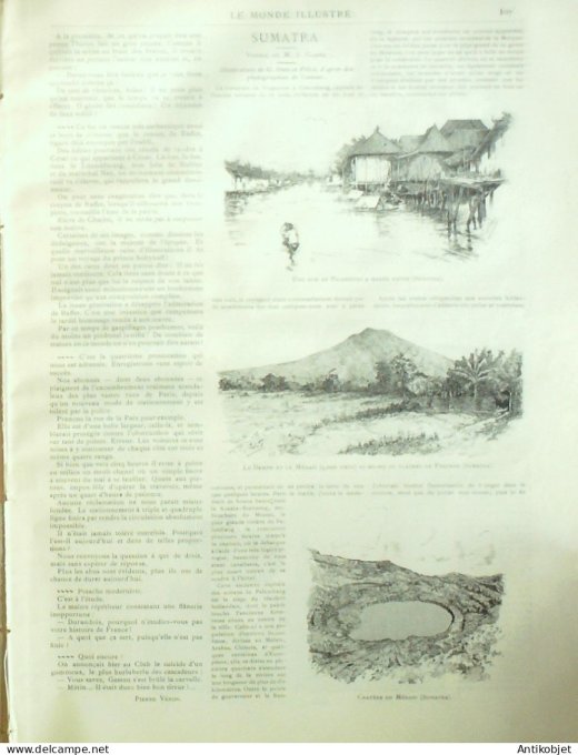 Le Monde illustré 1891 n°1807 île Sumatra Alos-Stah Pasumah Siam Singora Malaisie Malacca Kalantam