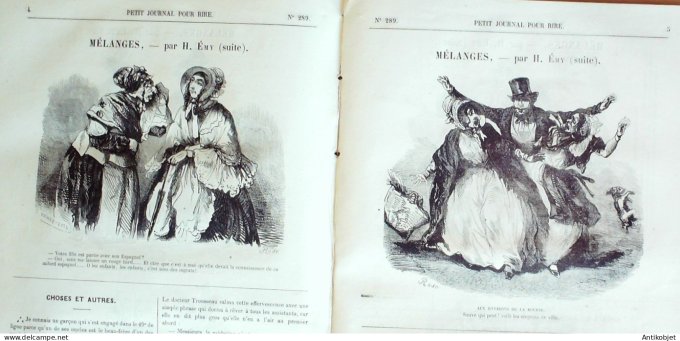 Petit journal pour Rire 1860 # 289 Les Bains froids Grevin