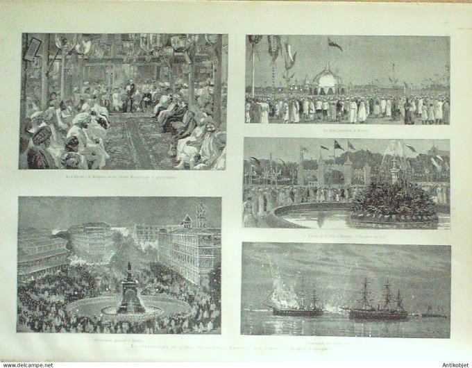 Le Monde illustré 1886 n°1566 Jubilé reine Victoria Allemagne Berlin  Guillaume Ier,Empereur