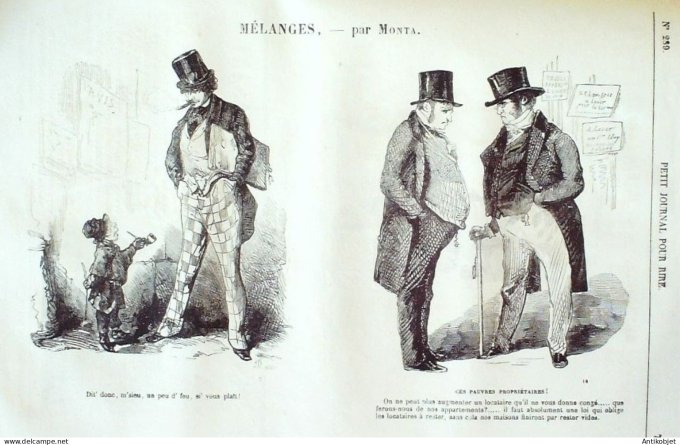 Petit journal pour Rire 1860 # 289 Les Bains froids Grevin