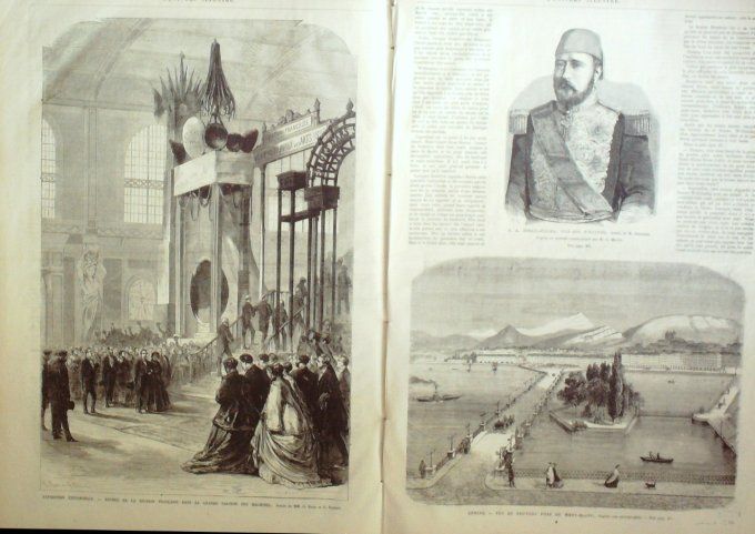 L'Univers illustré 1867 # 650 Suisse Genève Egypte Isamïl-Pacha VersaillesItalie Isola-Bella