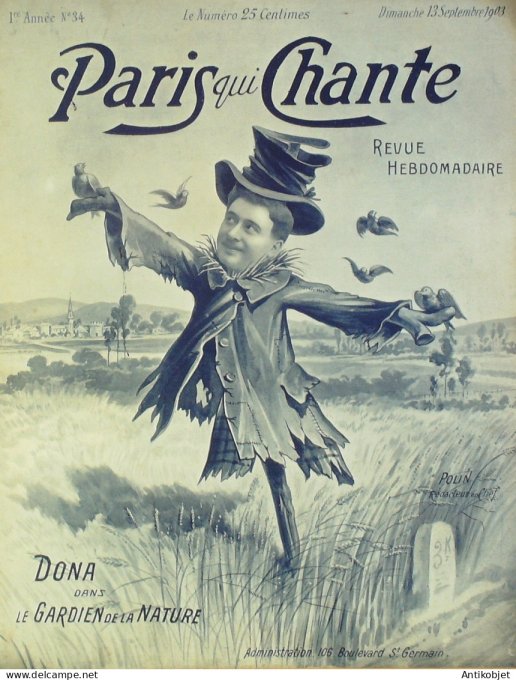 Paris qui chante 1903 n° 34 Dona Giraldus Bérard Madiah Maader Fagette