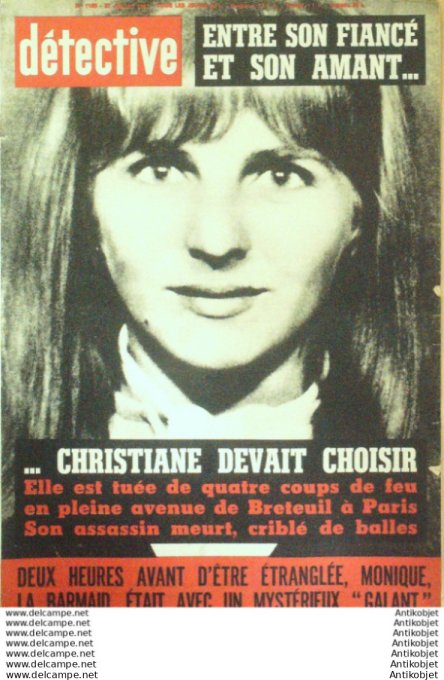 Détective 1967 # 1108 Douai Lille Salindres Beauvais