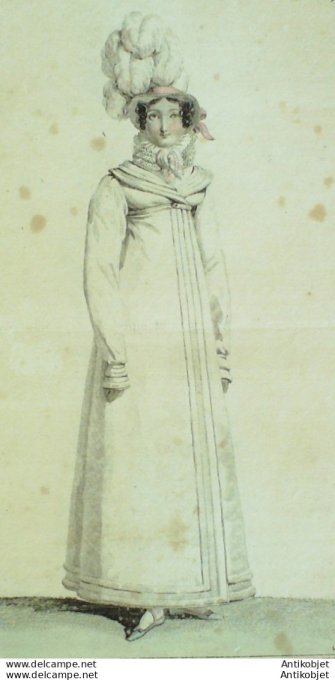 Costume Parisien 1815 # 1517 Redingote Lévantine garnie de satin