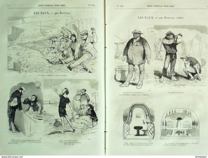 Petit journal pour Rire 1859 # 192 Nos ennemis intimes Luc et Damourette