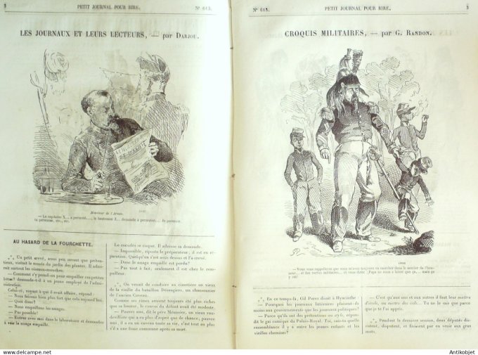 Petit journal pour Rire 1866 # 613 Les domestiques a Paris Baric