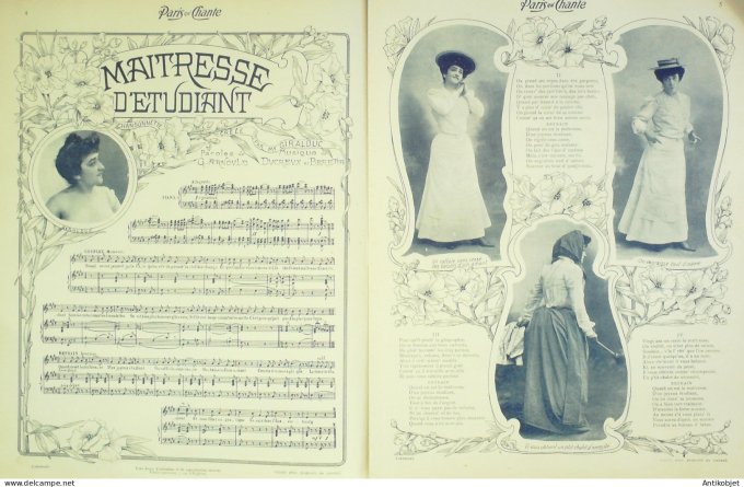 Paris qui chante 1903 #34 Dona Giraldus Bérard Madiah Maader Fagette