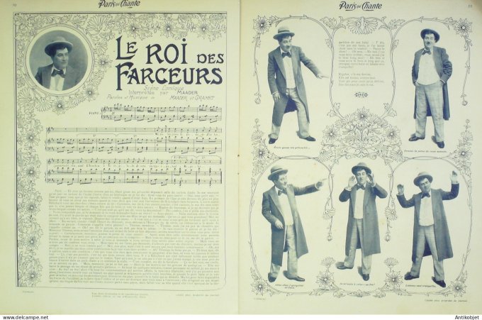 Paris qui chante 1903 n° 34 Dona Giraldus Bérard Madiah Maader Fagette