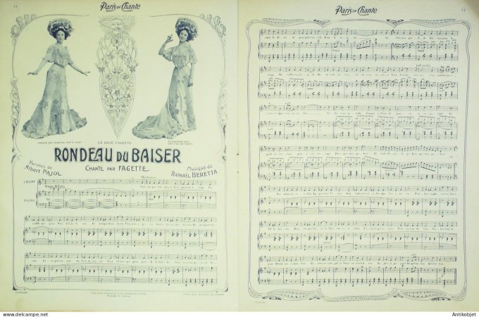 Paris qui chante 1903 n° 34 Dona Giraldus Bérard Madiah Maader Fagette