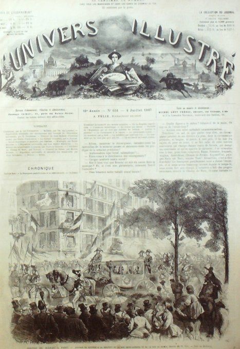 L'Univers illustré 1867 # 651 SibérieBalougol Biarritz (65) ,Charles Baudelaire