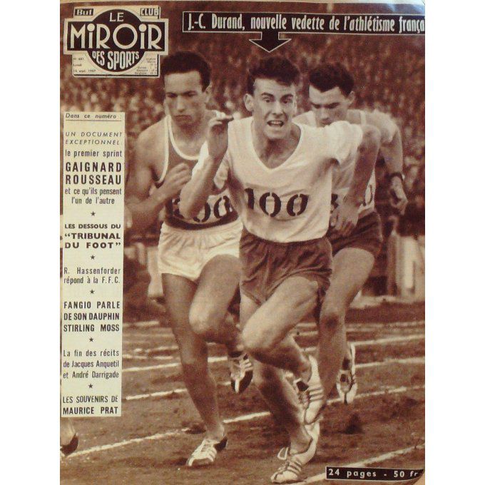 Miroir des Sports 1957 n° 651 16/09 GAIGNARD MXWELL MONTE CARLO FANGIO BEUGNOT BUSNEL