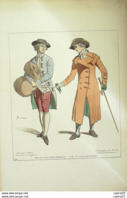 Portrait Maîtres français en redingote 1778