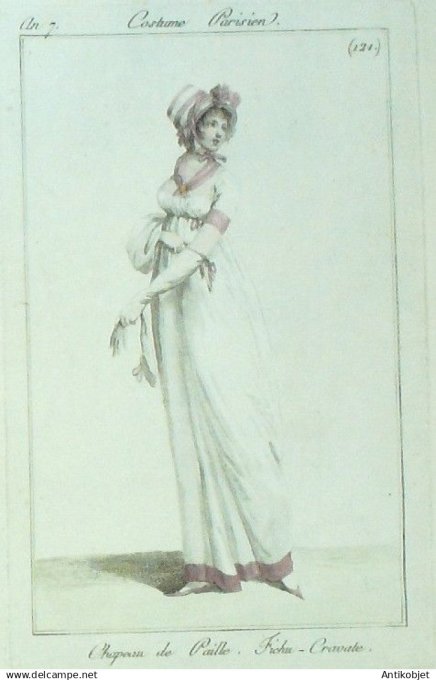 Costume Parisien 1799 an 7 #121 (eau forte) Fichu Cravate