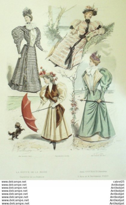 Gravure Mode La Gazette 1894 # 22 (Old Fashion plate)