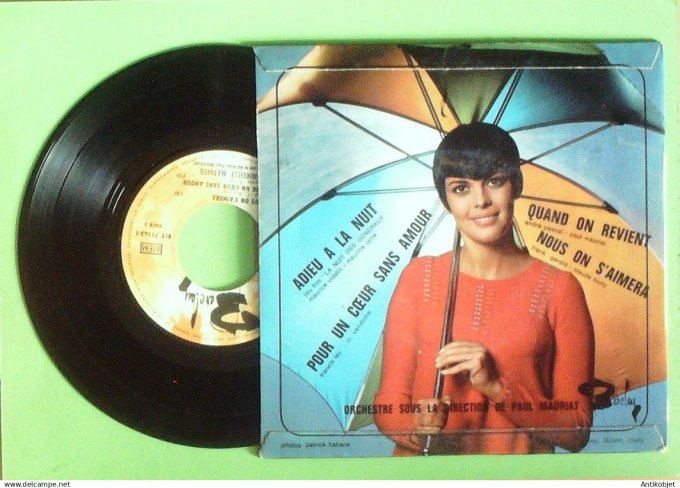 Mathieu Mireille 45T EP Adieu à  la nuit 1967