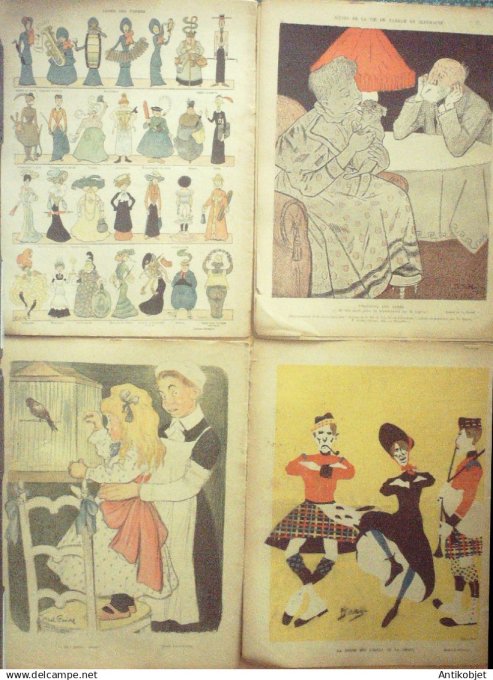 Le Rire 1901 lot 4 revues Heine Gerbault Villon Ostoya Faivre Mayer Guydo