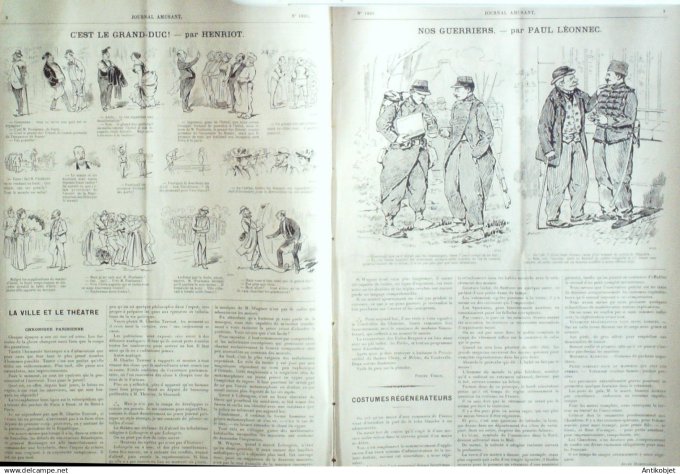 Le Journal Amusant 1891 n°1829 Les raseurs propos champêtres bonnes pour vieux gar¨à§ons