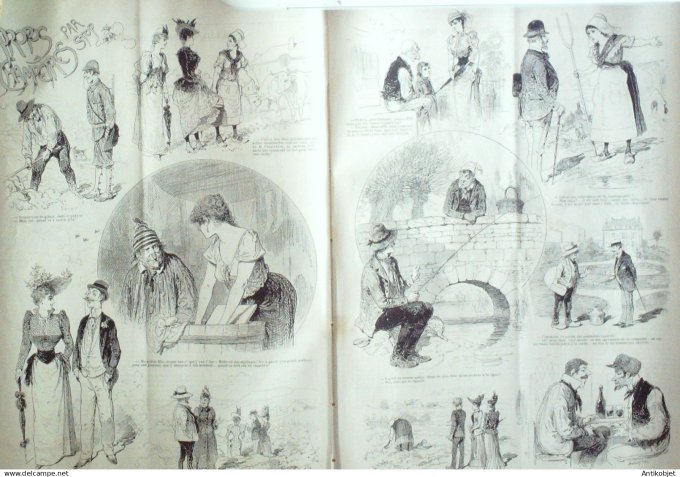 Le Journal Amusant 1891 n°1829 Les raseurs propos champêtres bonnes pour vieux gar¨à§ons