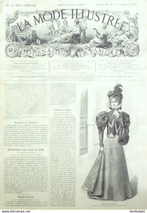 Mode illustree 1896 Lot de 9 journaux