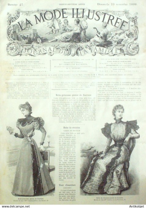 Mode illustree 1896 Lot de 9 journaux