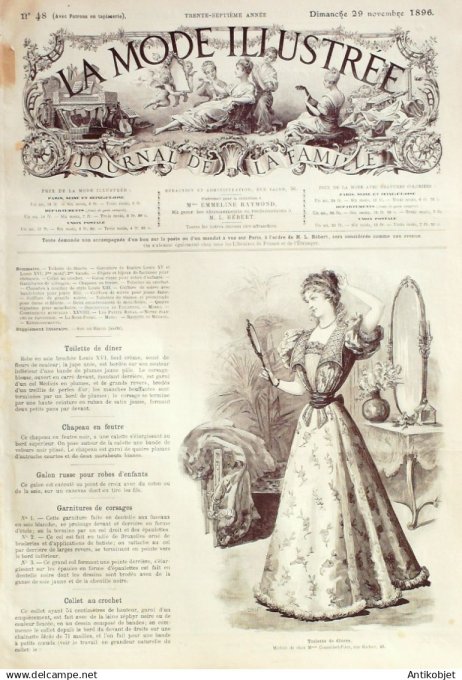 Mode illustree 1896 Lot de 9 journaux