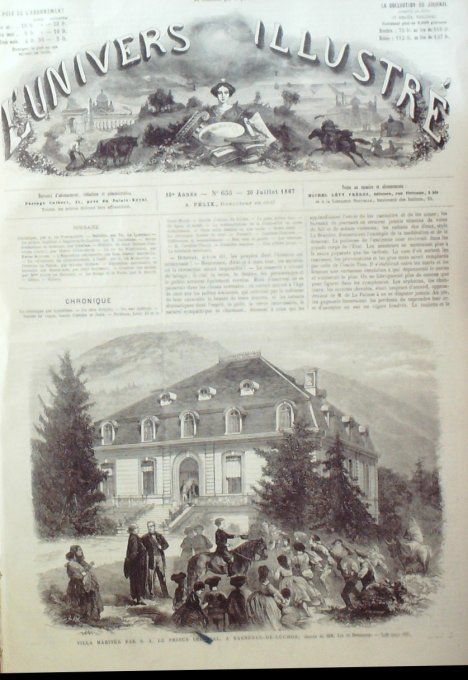 L'Univers illustré 1867 # 653 Bagnères-de-Luchon (31) Autriche VienneHongrie Pesth Billancourt (9   
