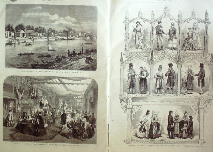 L'Univers illustré 1867 # 653 Bagnères-de-Luchon (31) Autriche VienneHongrie Pesth Billancourt (9   
