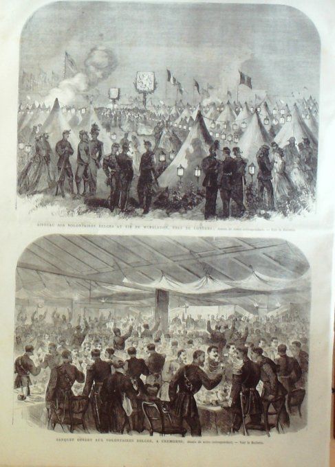 L'Univers illustré 1867 # 654 Angleterre Spithead Londres Italie Rome Mont-Palatin