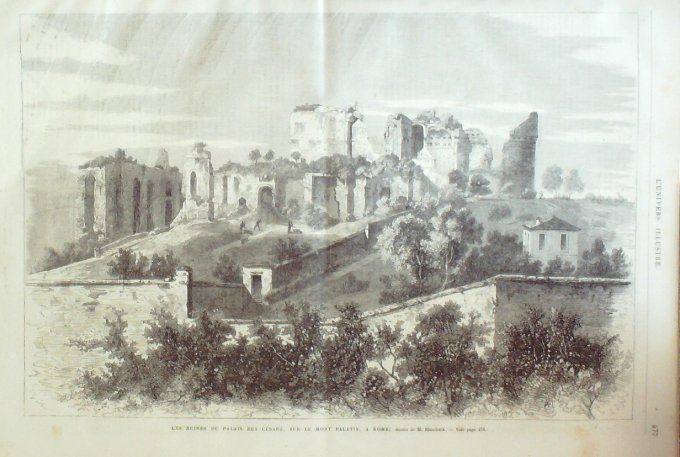 L'Univers illustré 1867 # 654 Angleterre Spithead Londres Italie Rome Mont-Palatin