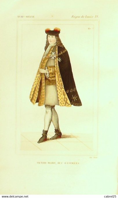 Victor Marie Duc D'estrees 18ème Louis Xiv 1852