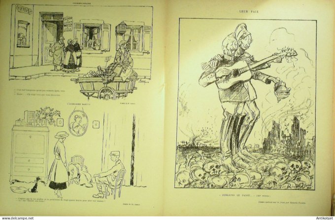 Le Rire Rouge 1916-06- 3 #  81 Journal humoristique Ed.Originale Bombardement